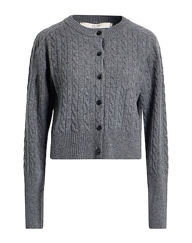 19.70 NINETEEN SEVENTY Cardigan Grey 90% Wool, 10% Cashmere, Polyester