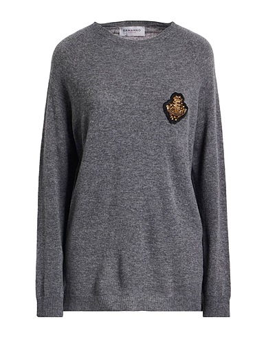 ERMANNO FIRENZE Jumper Charcoal 100% Wool, Glass, Acrylic