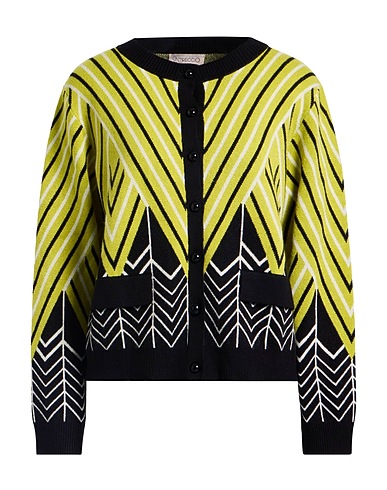 CORTE dei GONZAGA Cardigan INTRECCIO Lime green 50% Viscose, 30% Polyester, 20% Polyamide
