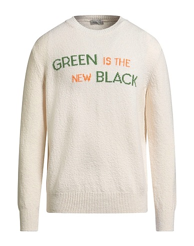 HERNO Sweater GLOBE Cream 82% Cotton, 16% Polyamide, 2% Elastane