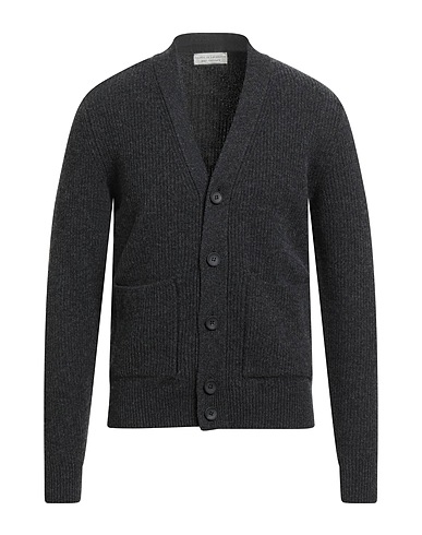 FILIPPO DE LAURENTIIS Cardigan Gris anthracite 90% Super 120s Laine, 10% Cachemire