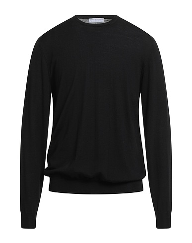 FILIPPO DE LAURENTIIS Pullover Schwarz 100% Super 120s Wolle