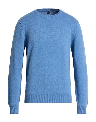 FEDELI Cashmere blend Light blue 100% Cashmere