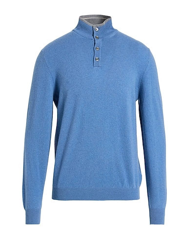 FEDELI Cashmere blend Light blue 100% Cashmere