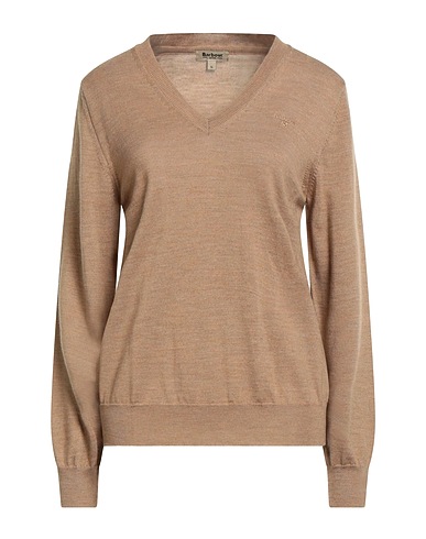 BARBOUR Jumper Camel 100% Merino Wool