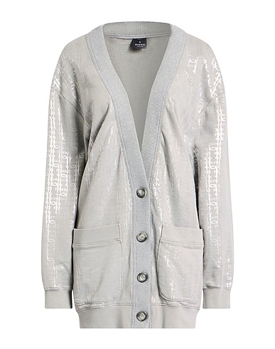 PINKO UNIQUENESS Кардиган Серый 100% Хлопок, Эластан, Ацетат, Полиамид, Полиэстер