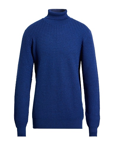 GRAN SASSO Polo neck Navy blue 100% Virgin Wool