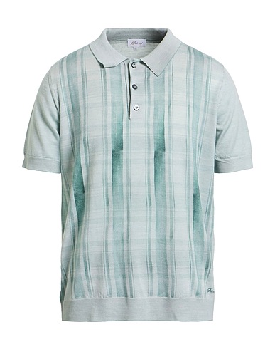 BRIONI Maglia con zip Verde salvia 50% Lana, 50% Seta