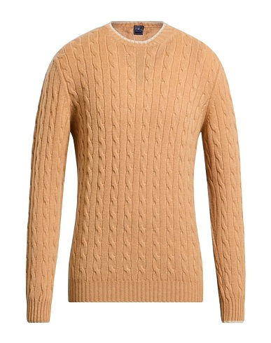 FEDELI Maglia in Cachemire Cammello 100% Cachemire