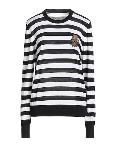DOLCE&GABBANA Maglia in Cachemire Nero 70% Cachemire, 30% Seta, Ottone, Poliestere