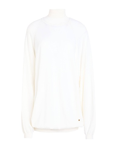 MOSCHINO Polo neck COUTURE Cream 100% Virgin Wool