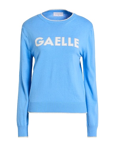 GAëLLE Paris Jumper Sky blue 48% Cotton, 48% Acrylic, 2% Viscose, 1% Polyamide, 1% Polyester