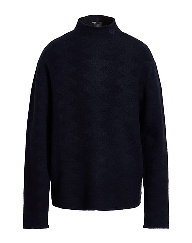 EMPORIO ARMANI Cuello alto Azul noche 65% Lana Virgen, 35% Algodón