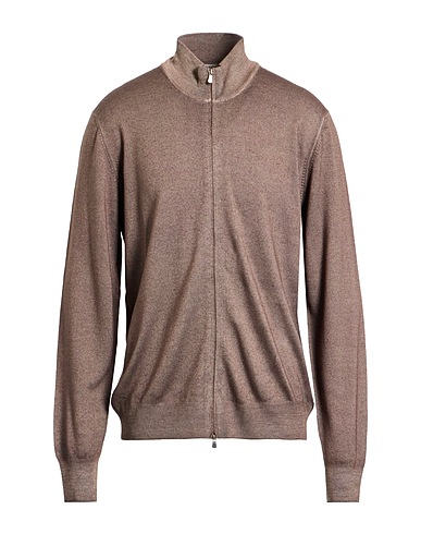 LA FILERIA Cardigan Taupe 100% Virgin Wool