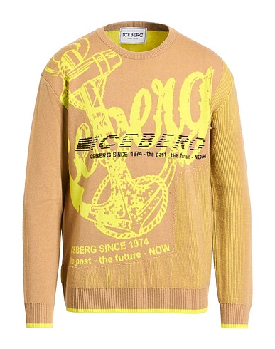 ICEBERG Sweater Khaki 100% Virgin Wool
