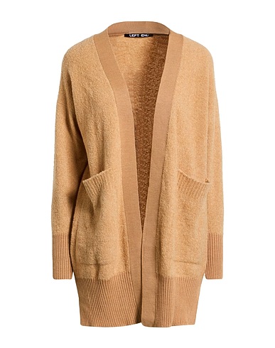 LEFT END Cardigan Cammello 90% Lana Vergine, 10% Poliammide