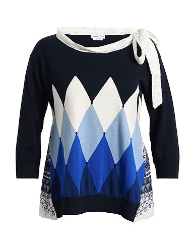 BALLANTYNE Sweater Midnight blue 85% Cotton, 15% Cashmere