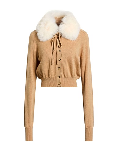 SPORTMAX Cardigan Sand 100% Virgin Wool