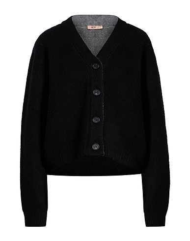 N°21 Cardigan Nero 98% Lana, 2% Poliammide