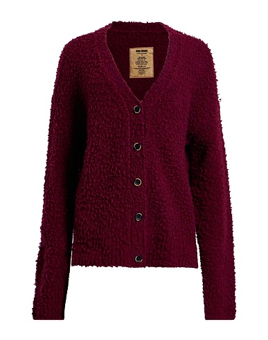 UMA WANG Cardigan Burgundy 53% Wool, 26% Cashmere, 18% Polyamide, 3% Elastane