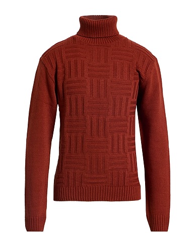 BERNESE Milano Turtleneck Brick 50% Wool, 50% Modal