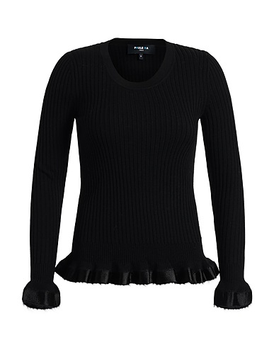 PAULE KA Sweater Black 100% Wool, Mohair wool, Viscose, Polyamide