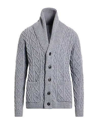 IRISH CRONE Cardigan Grey 100% Wool