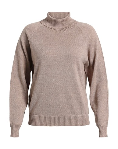 SANDRO FERRONE Polo neck Taupe 100% Merino Wool