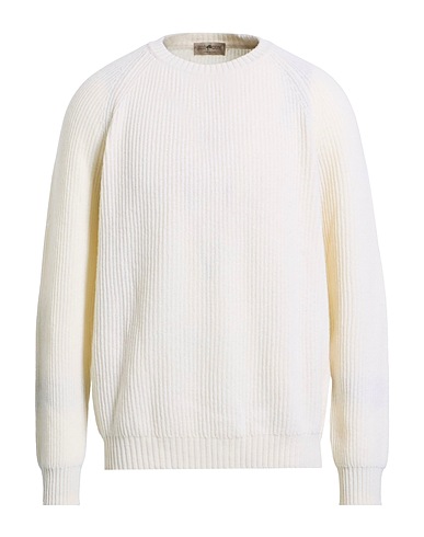 IRISH CRONE Pullover Elfenbein 100% Schurwolle