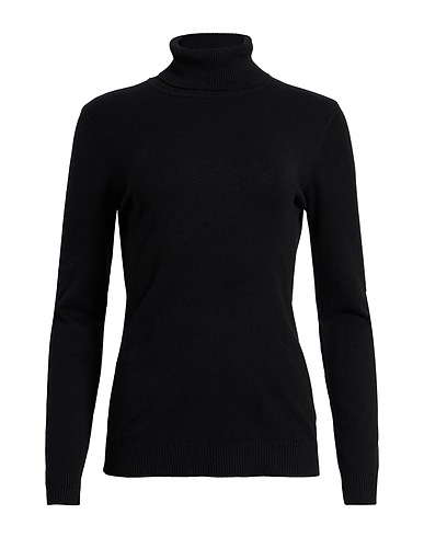 SANDRO FERRONE Polo neck Black 50% Viscose, 30% Polyamide, 20% Polyester