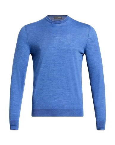 DRUMOHR Pullover Taubenblau 100% Merinowolle