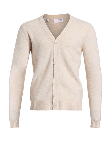 SELECTED HOMME カーディガン アイボリー リサイクルポリエステル 50% / 毛（アルパカ） 20% / ウール 18% / ナイロン 9% / ポリウレタン 3%