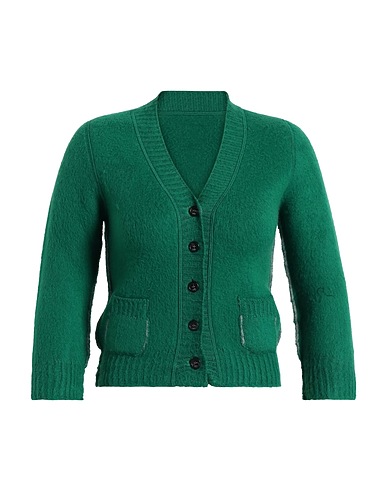 N°21 Cardigan Verde 98% Lana Vergine, 2% Poliammide