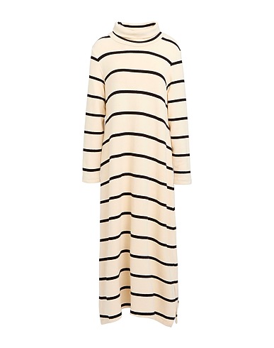 MAMA B. Midi dress Ivory 48% Cotton, 48% Acrylic, 4% Elastane