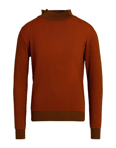 TWENTY-ONE by ANTONIO CARNEVALE Turtleneck Rust 50% Wool, 50% Acrylic
