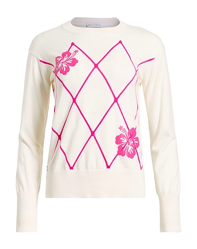 BALLANTYNE Jumper Ivory 85% Cotton, 15% Cashmere