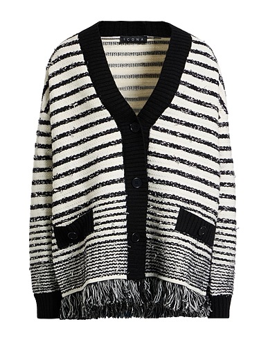 ICONA by KAOS Cardigan White 61% Acrylic, 12% Polyamide, 11% Other Fibres, 8% Wool, 8% Viscose