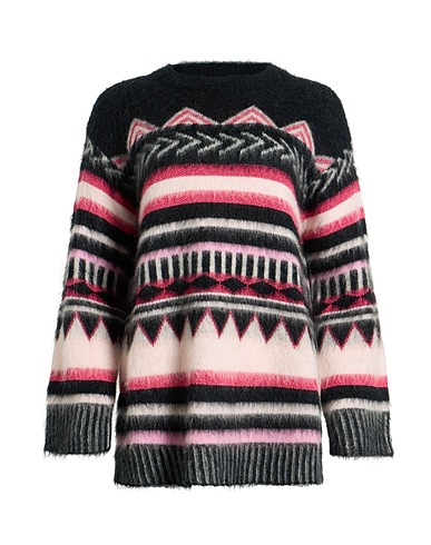 KAOS JEANS Jumper Black 33% Acrylic, 25% Mohair wool, 25% Polyamide, 14% Viscose, 3% Metallic fiber