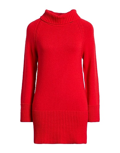 PINKO Polo neck Red 34% Polyamide, 30% Viscose, 30% Wool, 5% Cashmere, 1% Polyester