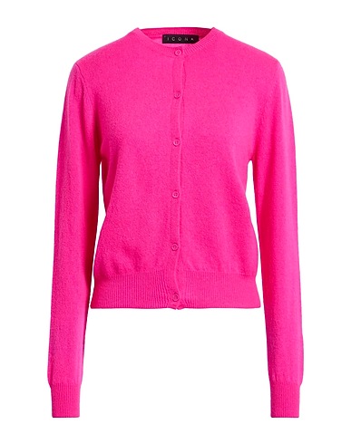 ICONA by KAOS Cardigan Fuchsia 100% Cashmere