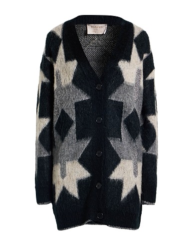 KAOS JEANS Cardigan Black 33% Acrylic, 24% Mohair wool, 24% Polyamide, 15% Viscose, 4% Metallic fiber
