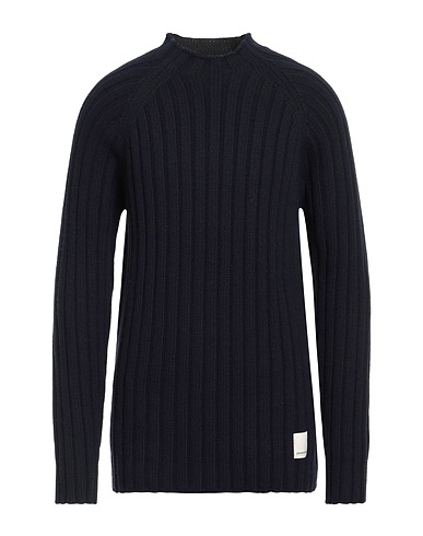 EMPORIO ARMANI Polo neck Navy blue 40% Wool, 25% Viscose, 25% Polyamide, 10% Elastane
