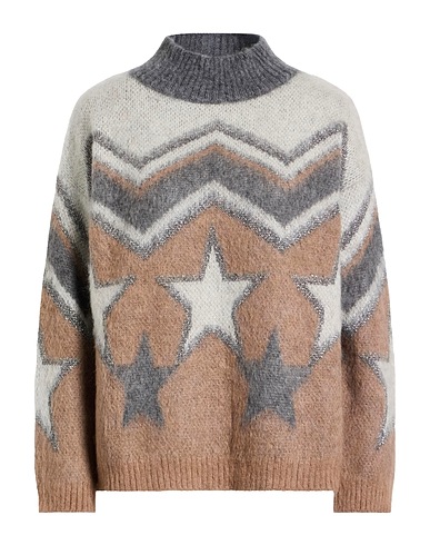 KAOS JEANS Sweater Light grey 33% Acrylic, 24% Mohair wool, 24% Polyamide, 15% Viscose, 4% Metallic fiber