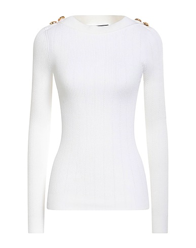 BALMAIN Jumper Ivory 83% Viscose, 17% Polyester