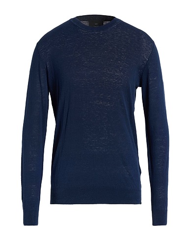 LIU •JO MAN Jumper Midnight blue 55% Linen, 45% Cotton