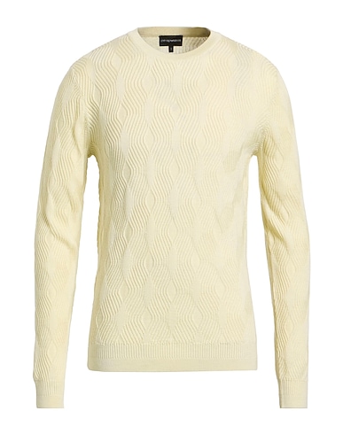 EMPORIO ARMANI Jumper Pastel yellow 50% Acrylic, 30% Lyocell, 20% Wool