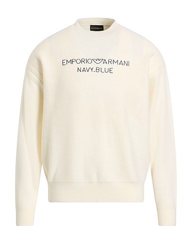 EMPORIO ARMANI Pullover Off white 100% Schurwolle, Polyamid, Elastan
