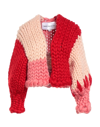 HOPE MACAULAY Cardigan Red 100% Wool