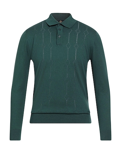 JOHNNY LAMBS Sweater Dark green 70% Cotton, 25% Silk, 5% Cashmere