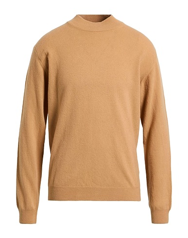 WOOL & CO Rollkragenpullover Kamel 90% Merinowolle, 10% Kaschmir